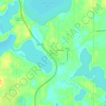 Pequot Terrace topographic map, elevation, terrain