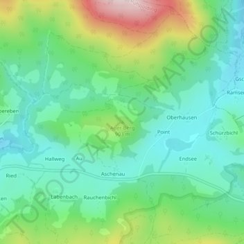 Auer Berg topographic map, elevation, terrain