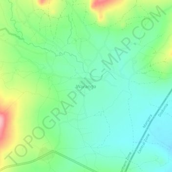 Waranga topographic map, elevation, terrain