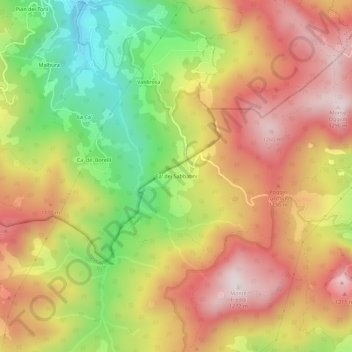 Ca' dei Sabbatini topographic map, elevation, terrain