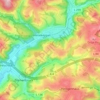 Neuhurden topographic map, elevation, terrain