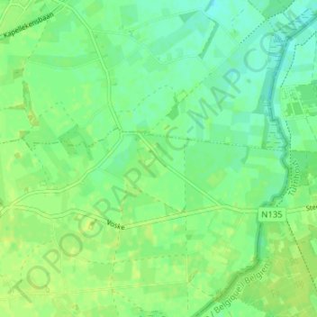 Klein-Bedaf topographic map, elevation, terrain