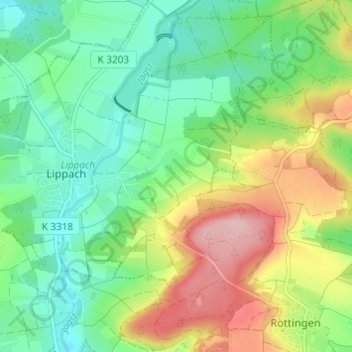 Finkenweiler topographic map, elevation, terrain