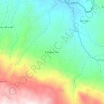 Cabracancha topographic map, elevation, terrain