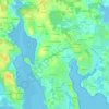 Kerroch topographic map, elevation, terrain