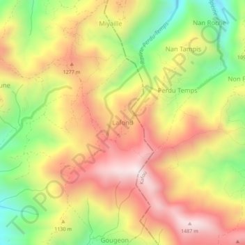 Lafond topographic map, elevation, terrain