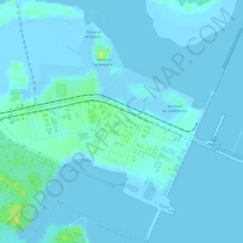 Porto de Suape topographic map, elevation, terrain