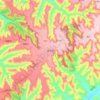 盘克镇 topographic map, elevation, terrain