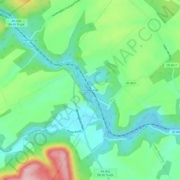 Pemberton topographic map, elevation, terrain