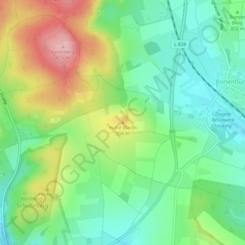 Hohe Warth topographic map, elevation, terrain