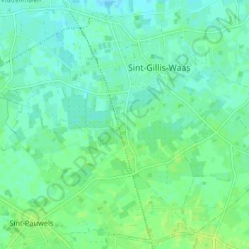 Zevensterre topographic map, elevation, terrain