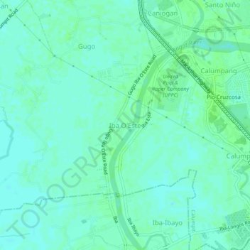 Iba O'Este topographic map, elevation, terrain