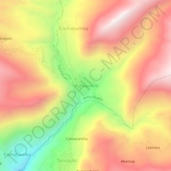 Muñapucro topographic map, elevation, terrain