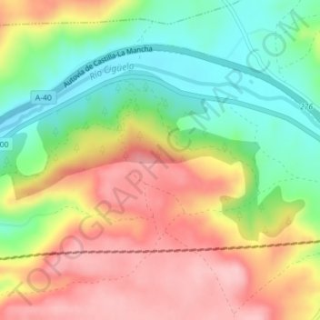 Monte Carrasco topographic map, elevation, terrain