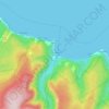 Meat Cove topographic map, elevation, terrain