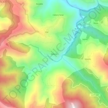 Robledo topographic map, elevation, terrain