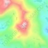 Pyramid Peak topographic map, elevation, terrain