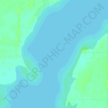 Six Mile Bay topographic map, elevation, terrain