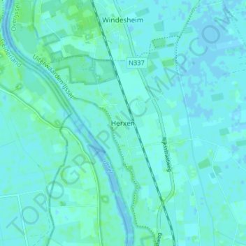 Herxen topographic map, elevation, terrain