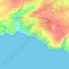 Poulfos topographic map, elevation, terrain