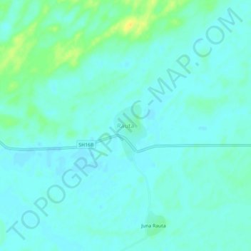 Rauta topographic map, elevation, terrain