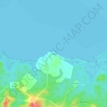 Cupey topographic map, elevation, terrain