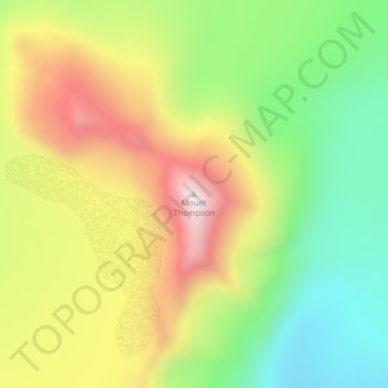 Mount Thompson topographic map, elevation, terrain