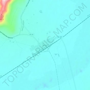 Gerlach topographic map, elevation, terrain