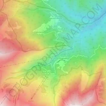 Piaggia topographic map, elevation, terrain