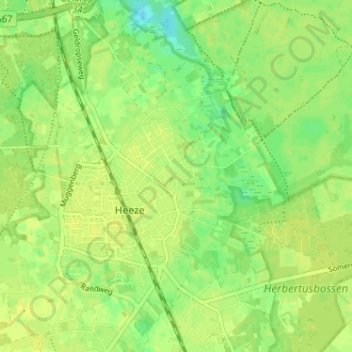 Strabrecht topographic map, elevation, terrain