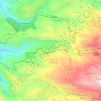Mayfouq topographic map, elevation, terrain