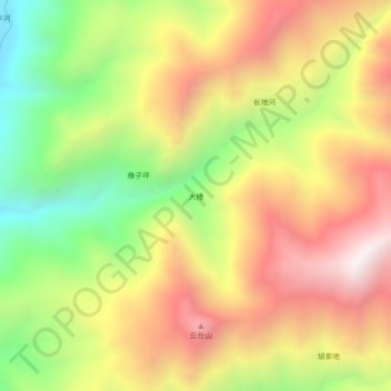 Dacao topographic map, elevation, terrain