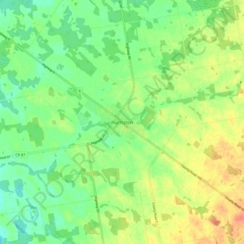 Harriston topographic map, elevation, terrain