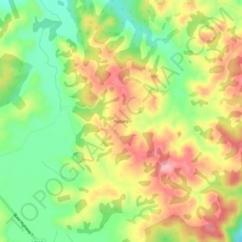 Hupara topographic map, elevation, terrain