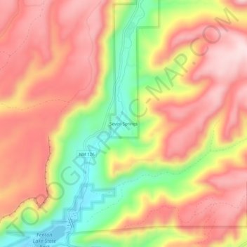 Seven Springs topographic map, elevation, terrain