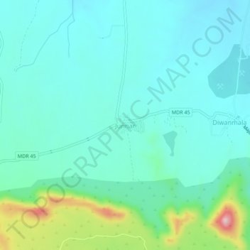Junnar topographic map, elevation, terrain