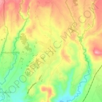 Ambano topographic map, elevation, terrain