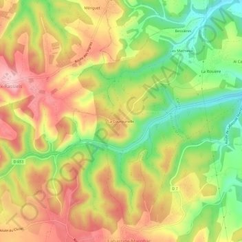 La Courounelle topographic map, elevation, terrain