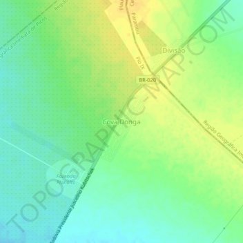 Cova Donga topographic map, elevation, terrain