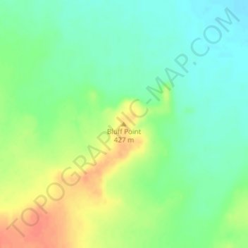 Bluff Point topographic map, elevation, terrain