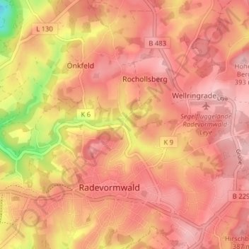Uelfe IV topographic map, elevation, terrain