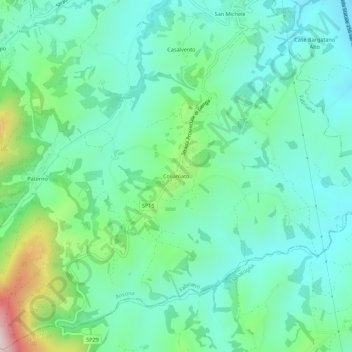 Collamato topographic map, elevation, terrain