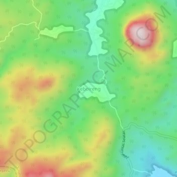 Keboireng topographic map, elevation, terrain