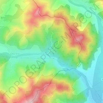 Rotarea topographic map, elevation, terrain