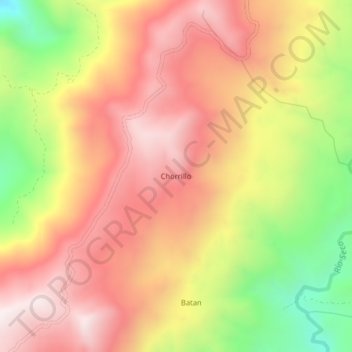 Chorrillo topographic map, elevation, terrain