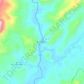 Bonehau topographic map, elevation, terrain