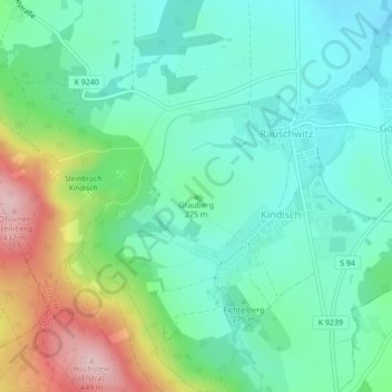 Grauberg topographic map, elevation, terrain