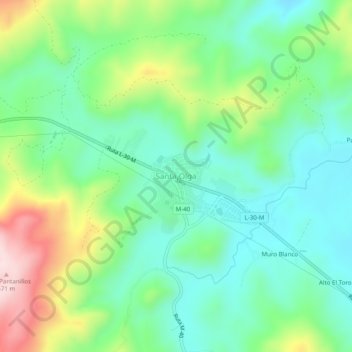 Santa Olga topographic map, elevation, terrain