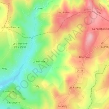 Chavand topographic map, elevation, terrain