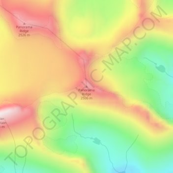 Panorama Ridge topographic map, elevation, terrain